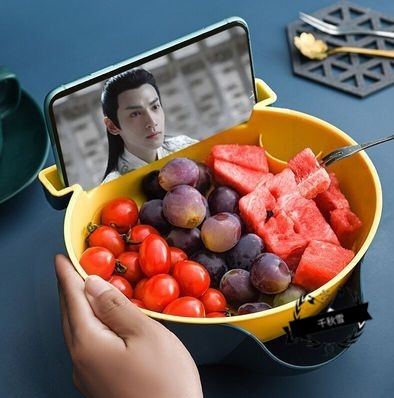 Double-layer snack and fruit platter detail image 2