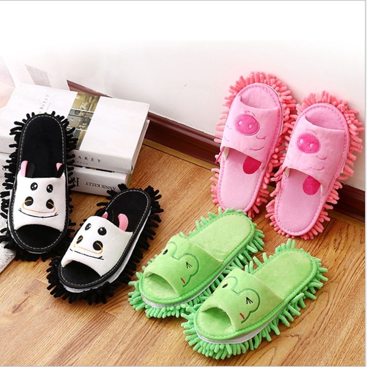 Chenille floor slippers
