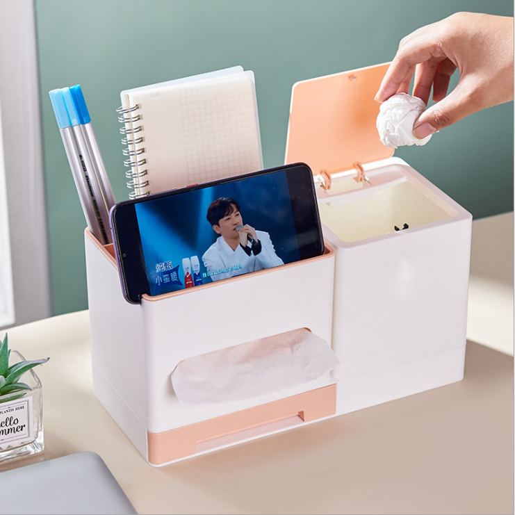 Multi-functional office storage box and jewelry box detail image 2