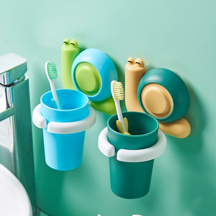 Wall-mounted toothbrush holder