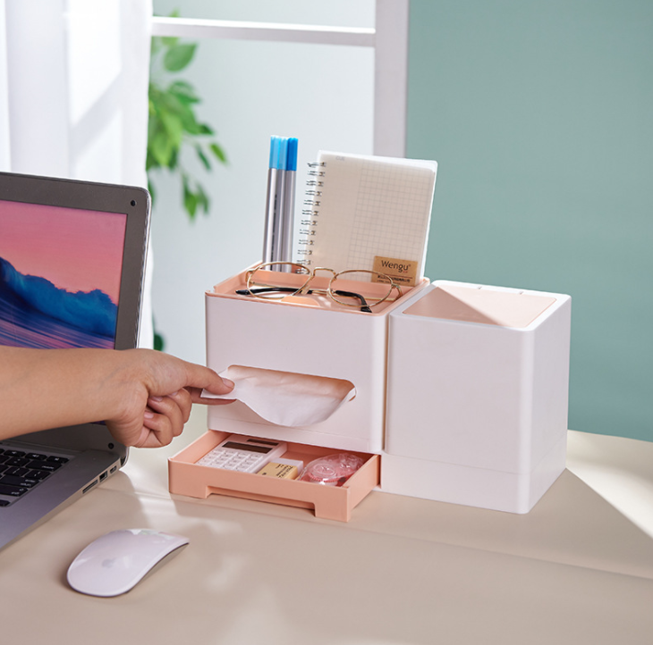 Multi-functional office storage box and jewelry box detail image 3