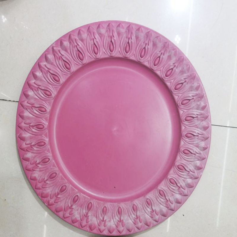 原色托盘 餐垫盘水果盘西餐盘电镀盘塑料多功能盘图