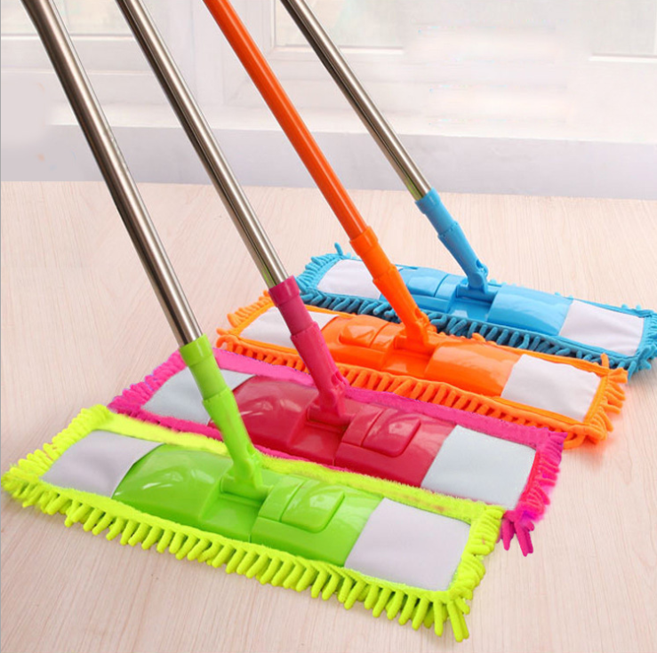 Dry and wet dual-purpose lazy mop, stainless steel mop detail image 1