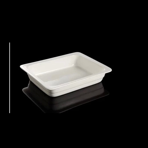 1/2自助餐盘长方形陶瓷 布菲盆 自助餐炉盆 份数盆布菲炉专用内胆详情图1