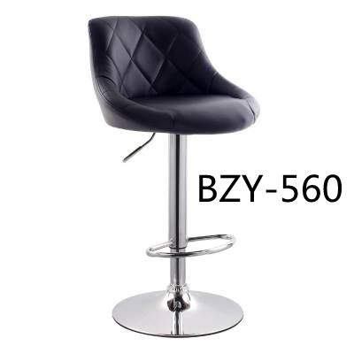 Lu Zi Furniture Factory Direct sales, direct sales bar stools, leather bar stools, cash register high stools, bar stools, front desk bar chairs, orange inside and white outside, high style