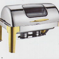 Price of rectangular gold-plated transparent lid buffet stove ZQ723