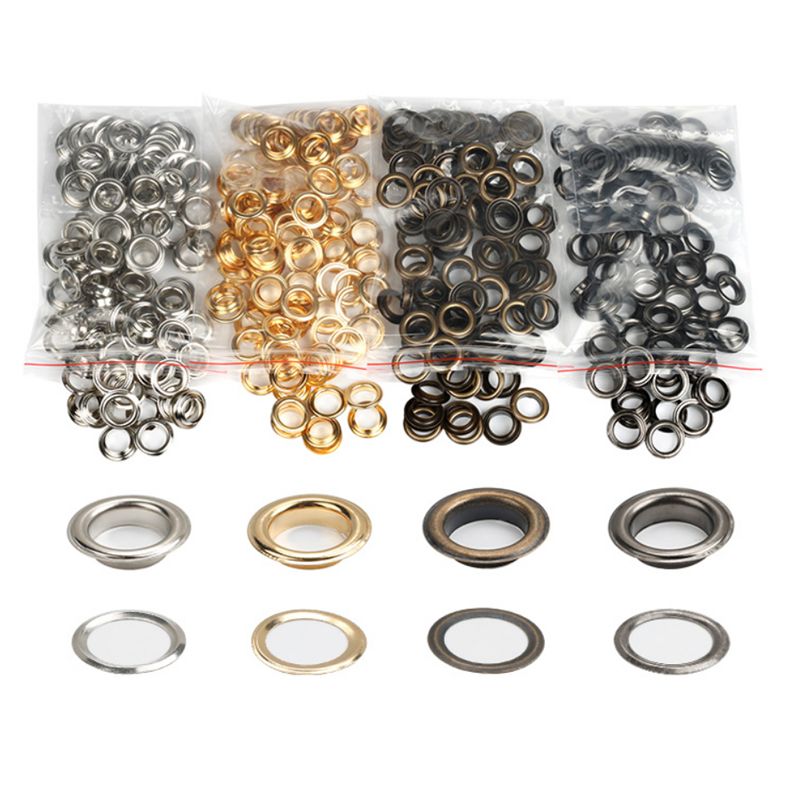 宏恩配件X展架广告篷布窗帘500#气眼鸡眼扣空心铆钉鞋眼铁质银白色颜色齐全