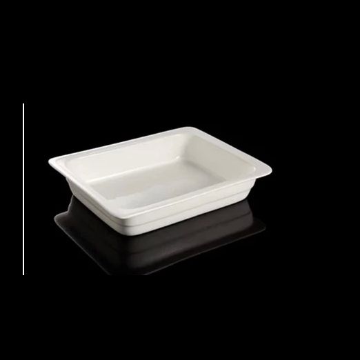 1/2自助餐盘长方形陶瓷 布菲盆 自助餐炉盆 份数盆布菲炉专用内胆