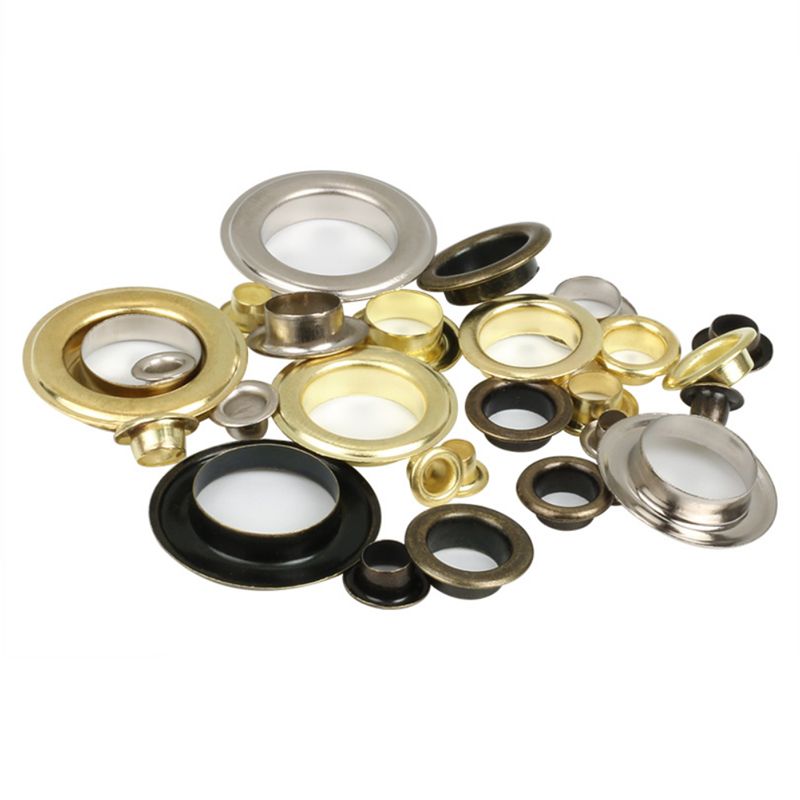 宏恩配件X展架广告篷布窗帘1400#气眼鸡眼扣空心铆钉鞋眼铁质金黄色颜色齐全