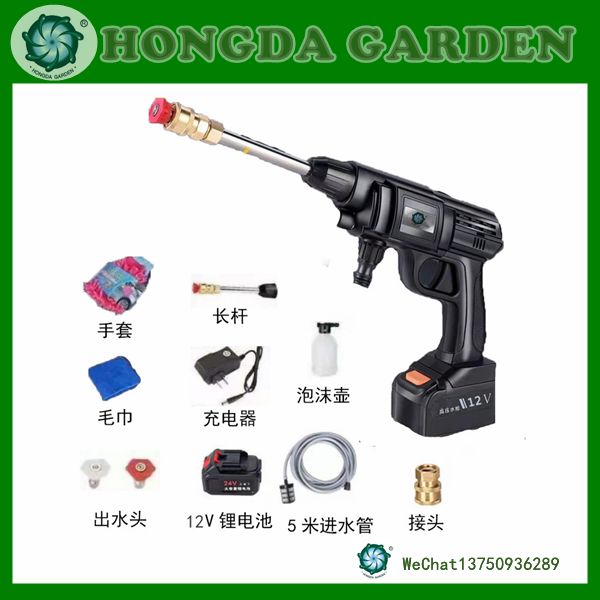 24V家用洗车机锂电/高压洗车工具便携/无线小型洗车用品产品图