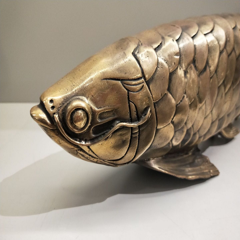 Ruixuan Copper Art Pure copper bright copper color, with fish every year high-end gift handicrafts detail image 2