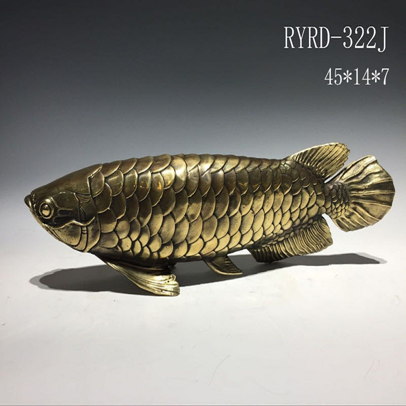 Ruixuan Copper Art Pure copper bright copper color, with fish every year high-end gift handicrafts detail image 1