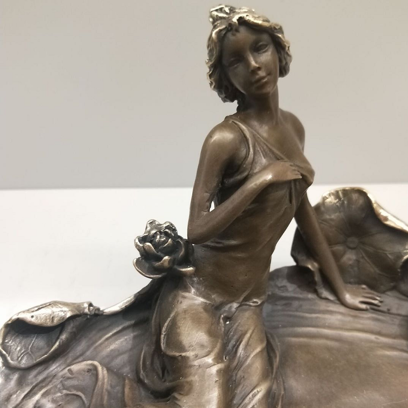 Ruixuan Copper Art Pure Copper European-style beauty decorative plates, candy plates, business card plates, door key plates and other handicrafts detail image 1