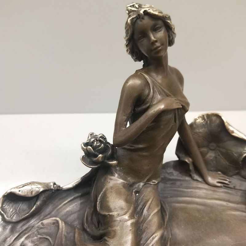 Ruixuan Copper Art Pure Copper European-style beauty decorative plates, candy plates, business card plates, door key plates and other handicrafts Specification image