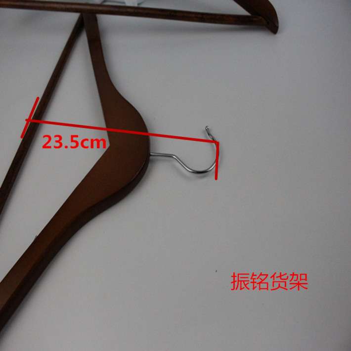 茶色木头衣架、服装衣架详情图3