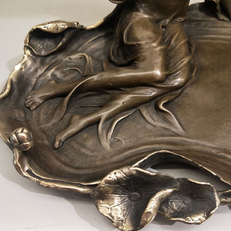 Ruixuan Copper Art Pure Copper European-style beauty decorative plates, candy plates, business card plates, door key plates and other handicrafts detail image 3