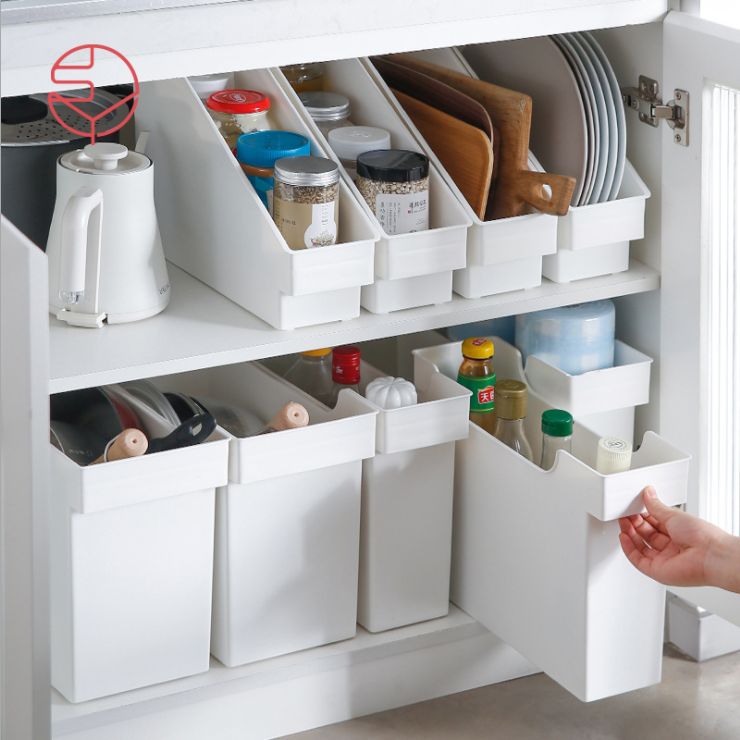 Sink storage box under cabinet