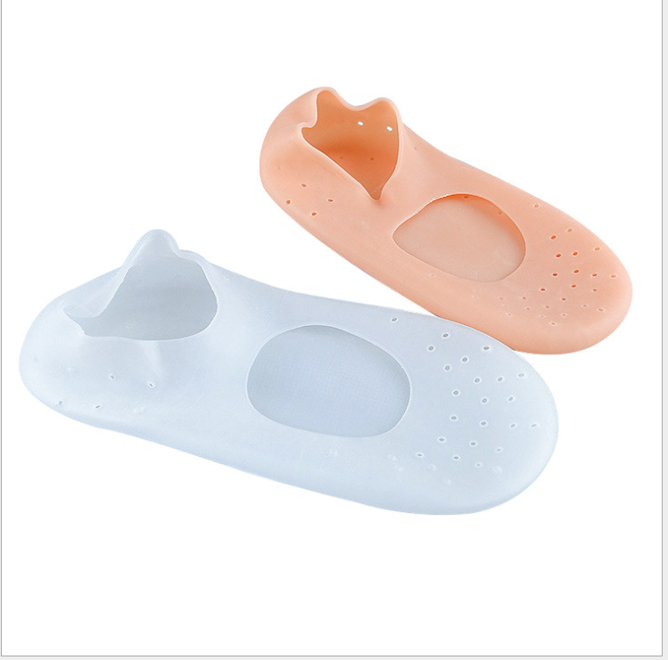 New silicone moisturizing, breathable and whitening boat socks with honeycomb foot covers, protective socks for the soles and heels, and anti-cracking silicone socks detail image 4
