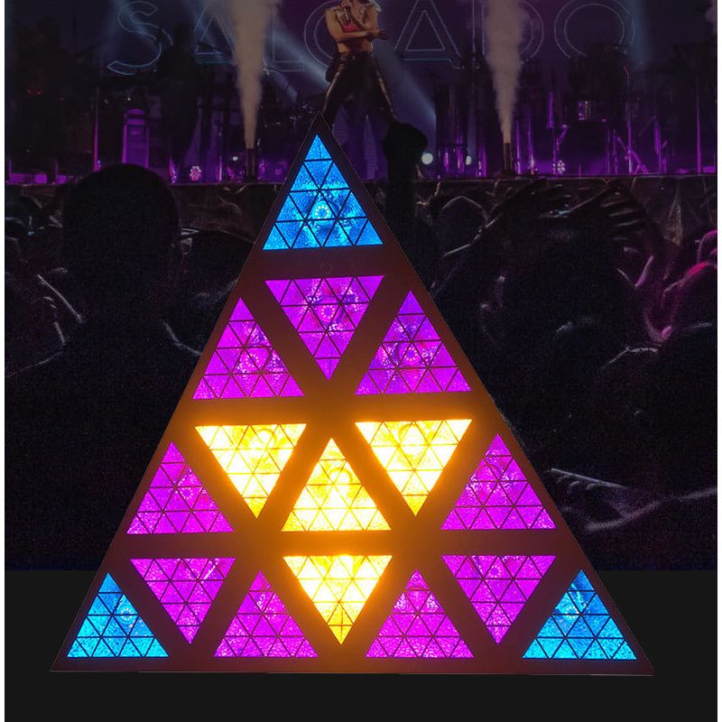 16 background lights, 10W performance stage lights, LED point control matrix color-changing lights, bar ditai background triangular lights, dj