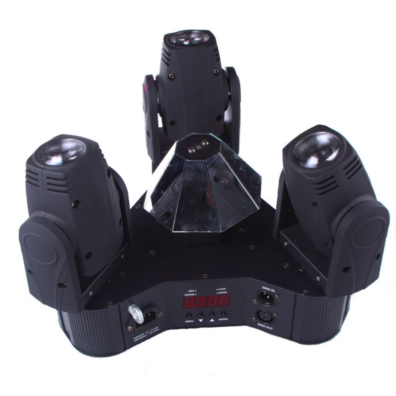 LED3头蜘蛛摇头光束灯RGBW 4合1 KTV酒吧摇头灯光图