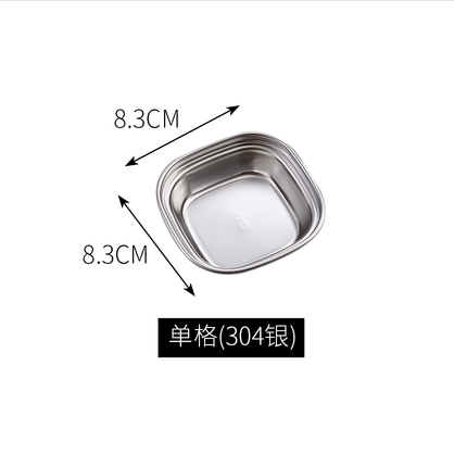 304不锈钢味碟金色蘸料碟餐厅火锅调料韩式碟酱料碟烤肉餐具多格详情图1