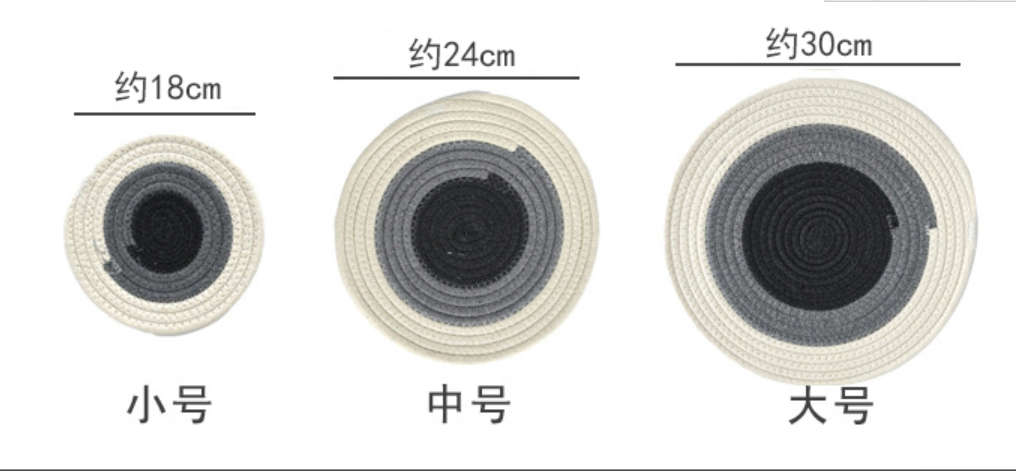 手工编织棉线餐垫日式隔热垫子茶具垫餐盘垫碗垫锅垫详情图1