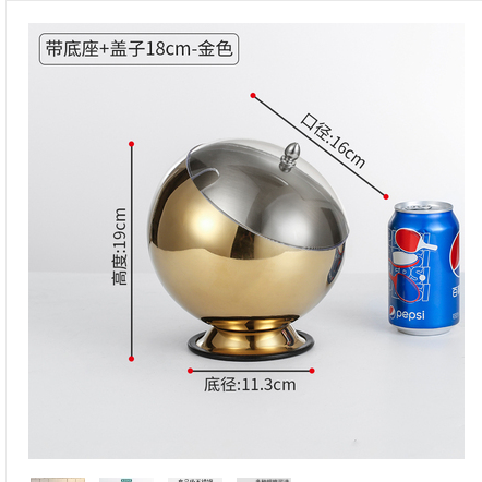 火锅店不锈钢调味罐斜口碗水果沙拉球形味盅调味碗调料盒圆形商用18详情1