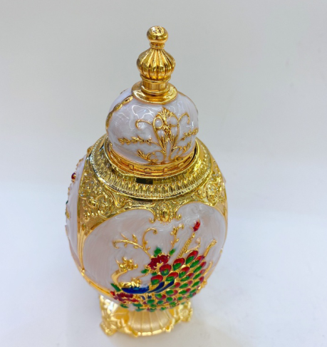 锌合金高顶牙签筒孔雀，创意礼品，金属工艺礼品，家居装饰详情图5