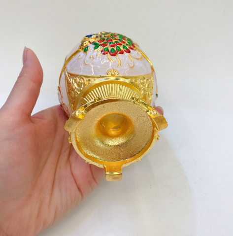 锌合金高顶牙签筒孔雀，创意礼品，金属工艺礼品，家居装饰详情图4