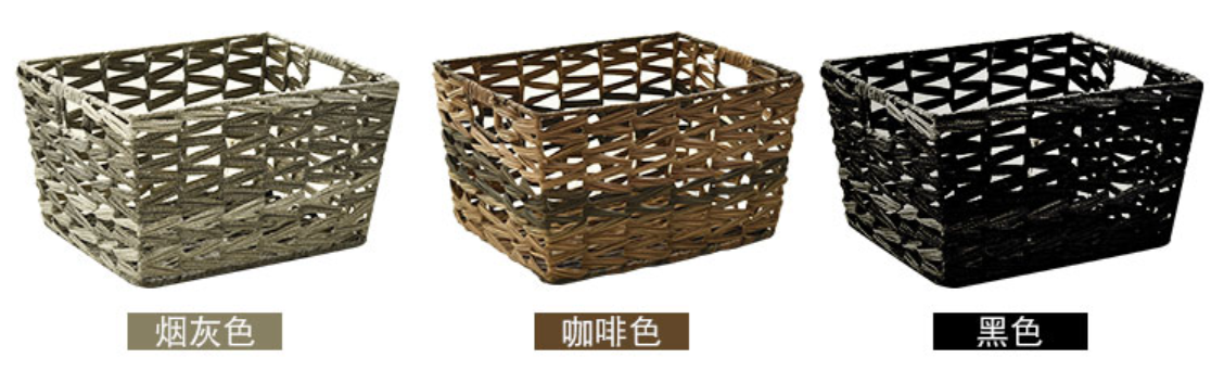 藤编草编织收纳篮储物盒杂物筐储物盒整理箱玩具衣物收纳箱详情2