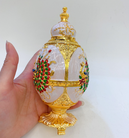 锌合金高顶牙签筒孔雀，创意礼品，金属工艺礼品，家居装饰详情图2