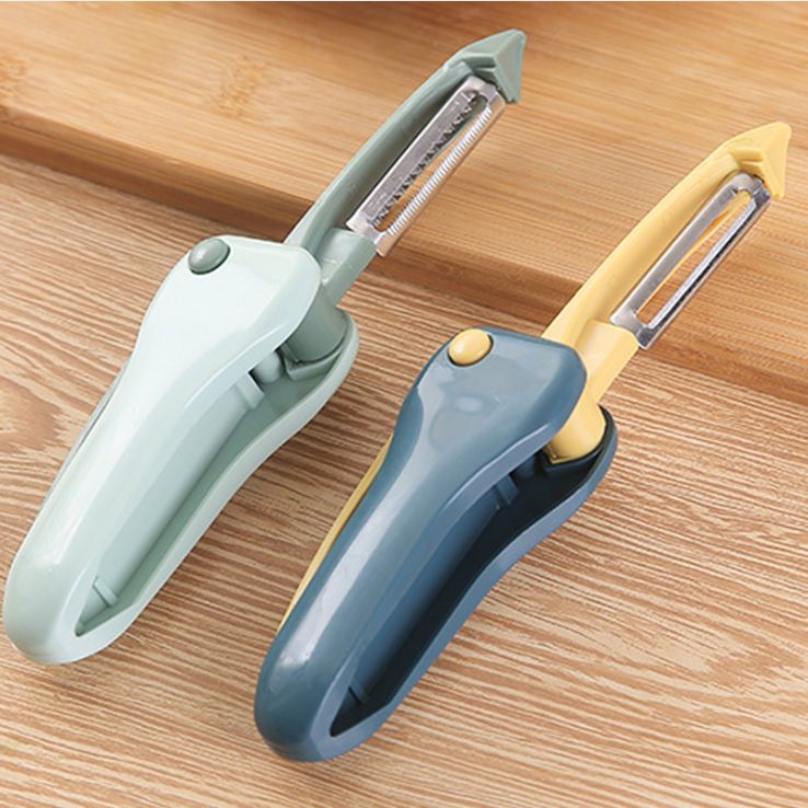 Foldable double head paring knife grater
