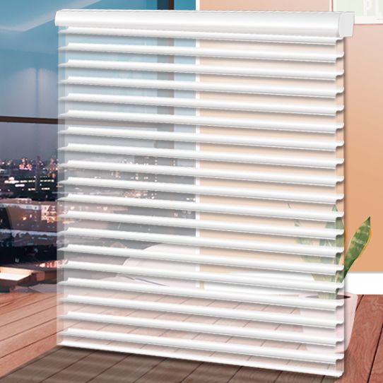 韩式香格里拉帘柔纱帘遮光卧室客厅卫生间百叶窗帘阳台办公室卷帘图