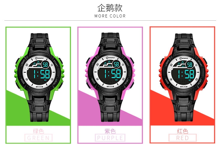 Waterproof sports electronic watch, student fashion watch 8201 detail image 3