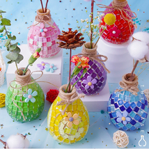 儿童手工制作DIY马赛克花瓶画材料包套装亲子礼物幼儿园活动玩具