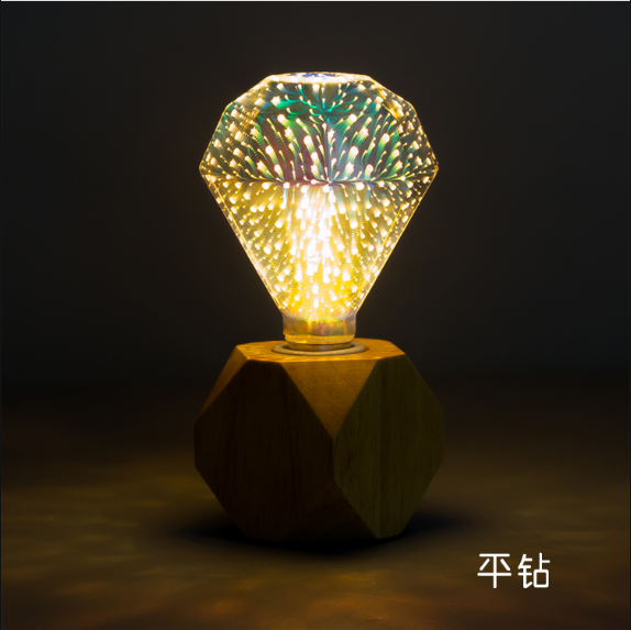 LED创意立体3D烟花灯泡 E27螺口电镀满天星七彩装饰氛围灯泡详情图11