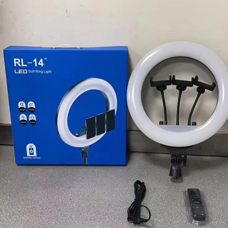 直播灯  补光灯 LED补光灯 USB灯 摄影灯 14寸大光圈补光灯 自拍美颜灯 主播灯 配2.1米三脚架
