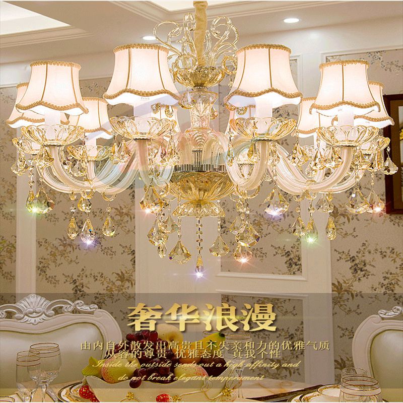 现代简约大气轻奢餐厅卧室欧式吊灯高档灯具