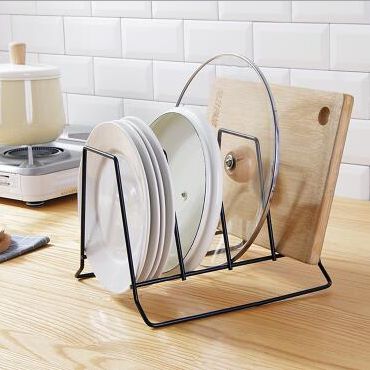 Nordic table iron cutting board lid storage rack