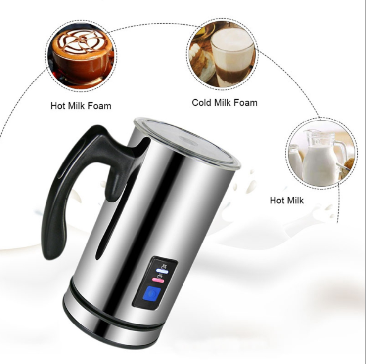 American standard 110V milk frother, fully automatic cold and hot coffee electric milk mixer detail image 4