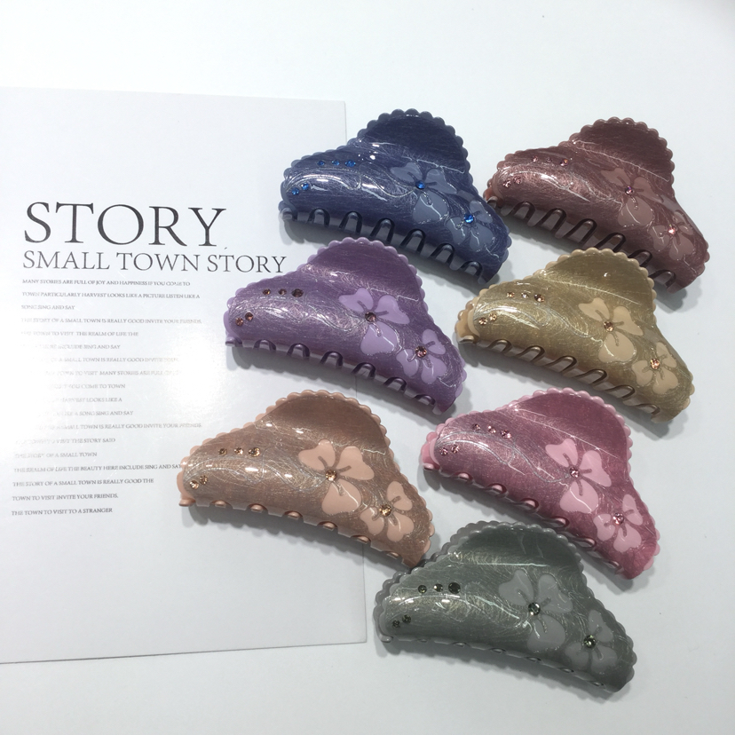 Silk wash double layer fashion accessories hair accessories back head cylinder about temperament grab clip elegant temperament shark clip thumbnail