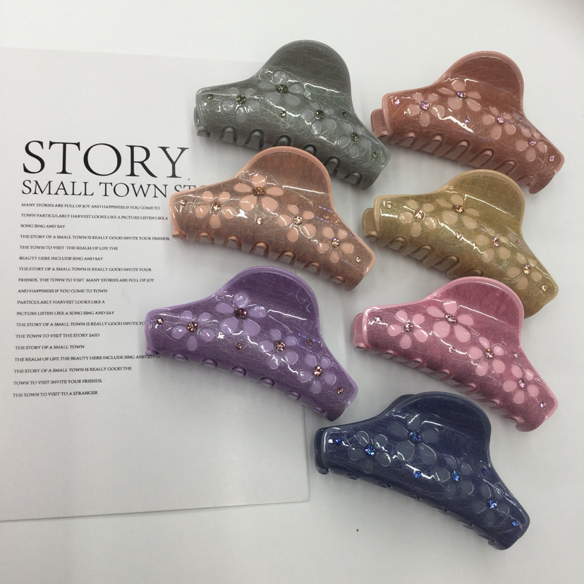 Silk wash double - layer pearl accessories net celebrity hair clip delicate fashion elegant temperament hair accessories claw thumbnail