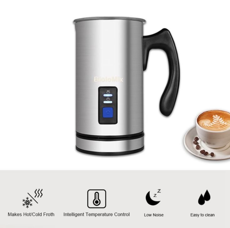 American standard 110V milk frother, fully automatic cold and hot coffee electric milk mixer detail image 2