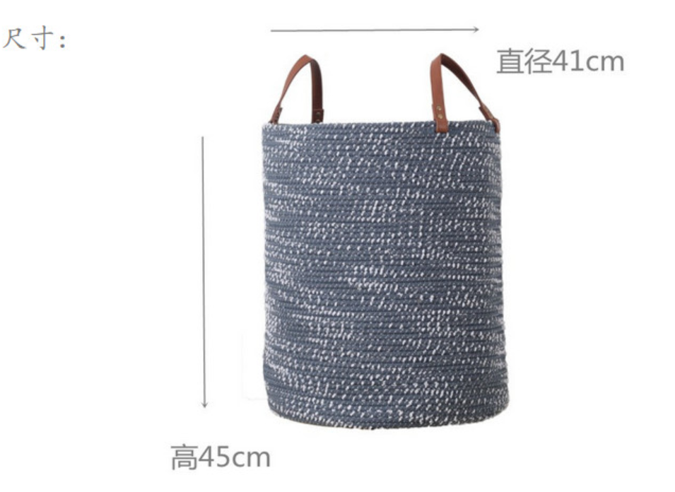超大号玩具收纳筐洗衣篮收纳筐家用北欧脏衣篓编织棉线收纳筐儿童详情图4