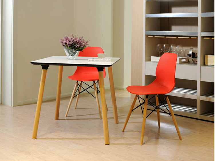 吕字家具成人椅子现代简约咖啡椅餐厅塑料靠背椅时尚椅实木腿彩色户外会议详情1