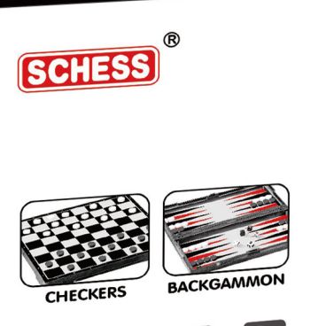 QX2410 Folding magnetic Black and White/Chess/Backgammon