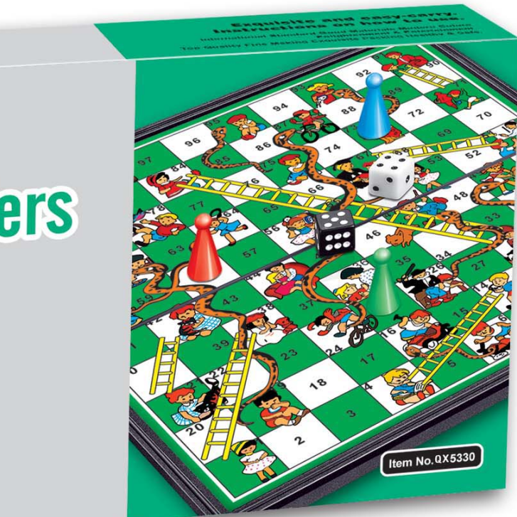 QX5330 sealed box color box folding magnetic snake ladder chess detail image 1