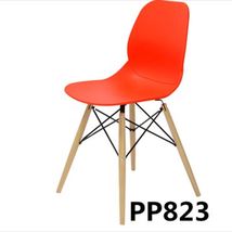 吕字家具成人椅子现代简约咖啡椅餐厅塑料靠背椅时尚椅实木腿彩色户外会议