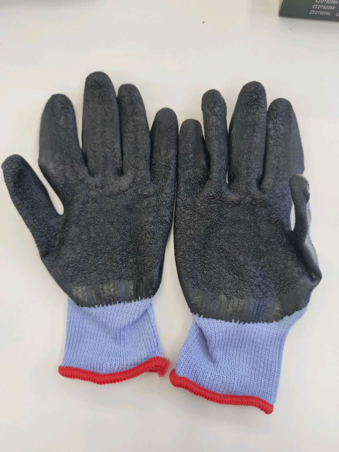 Rubber Gloves (With Enlarged Blue And Black Patterns) Specification drawing