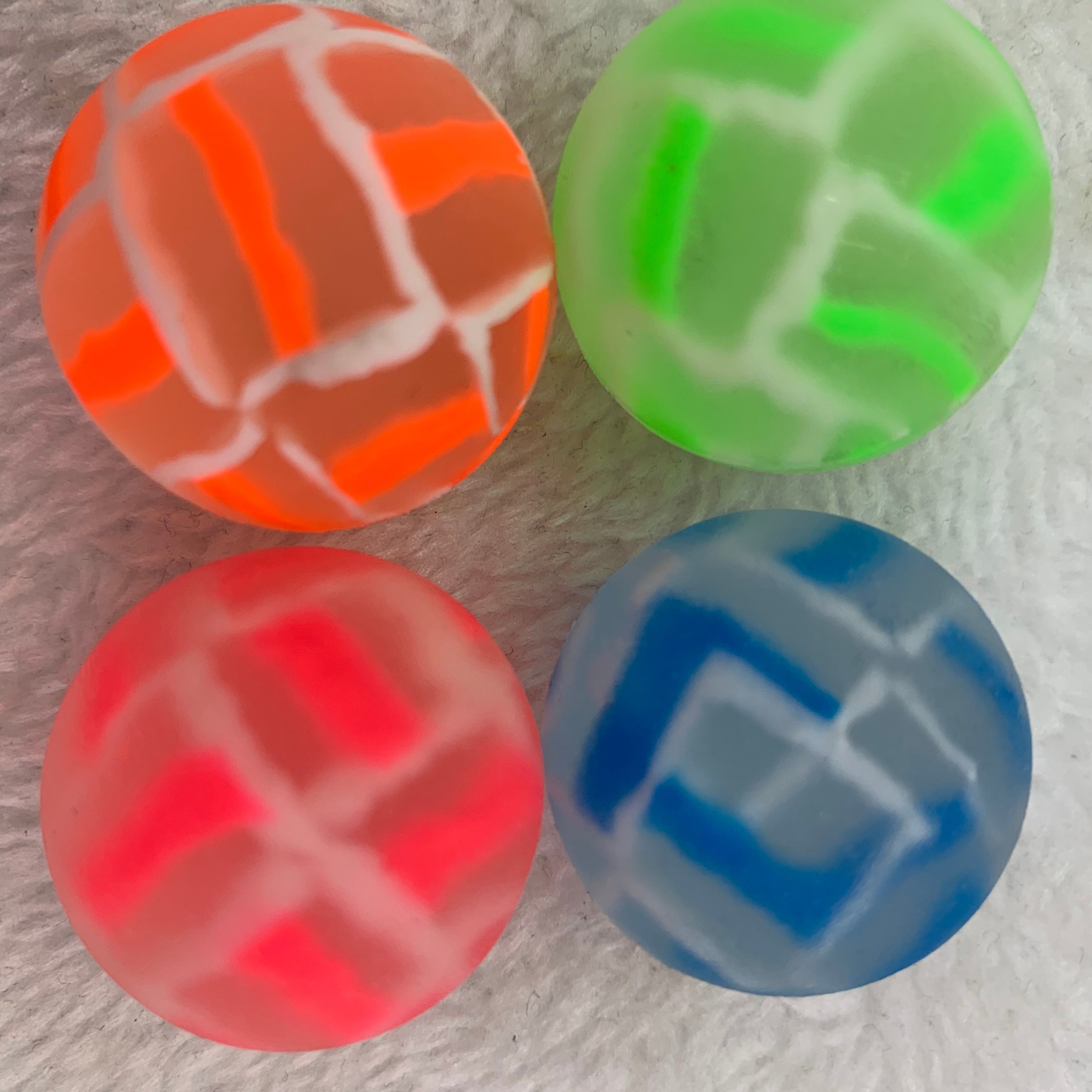 老款五星球，透明方块球，印刷五星球产品图